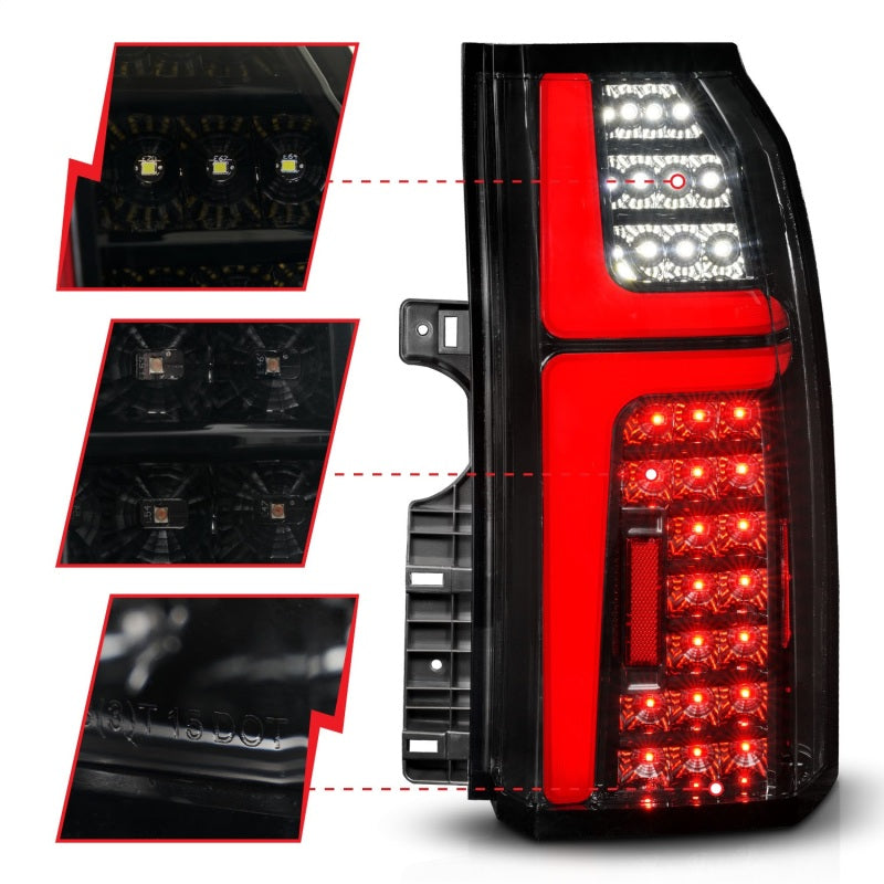 ANZO 15-20 Chevrolet Tahoe Sequential LED Tube Taillights Black 311468 311468 Photo - Unmounted