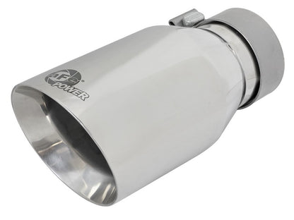 aFe MACH Force-Xp Univ 304 SS Double-Wall Clamp-On Exhaust Tip - Polished - 3in Inlet - 4.5in Outlet 49T30454-P092 49T30454-P092 Photo - Primary
