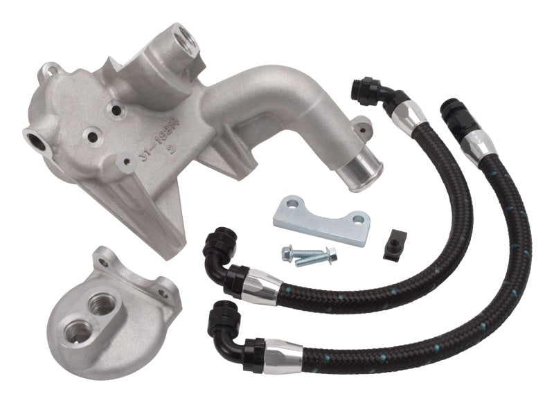 Edelbrock Eforce Remote oil filter mount kit for 4wd 2004-10 Ford F-150 15834 Photo - Primary
