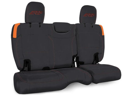 PRP Seats PRP Jeep Wrangler JL Rear Bench CoversU - 4 door with no armrest - Black/Orange B043-07 B043-07 Photo - Primary