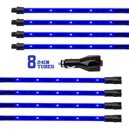 XKGLOW XK Glow Tube Single Color Underglow LED Accent Light Car/Truck Kit Blue - 8x24In XK041002-B XK041002-B User 1