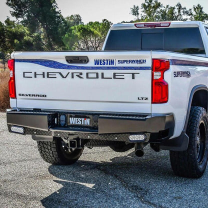 Westin 19-20 Chevy Silverado 1500 HDX Bandit Rear Bumper - Black 58-341185 58-341185 Photo - Mounted