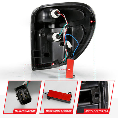ANZO 2004-2007 Dodge  Grand Caravan LED Tail Lights w/ Light Bar Black Housing Clear Lens 311365 311365 User 4