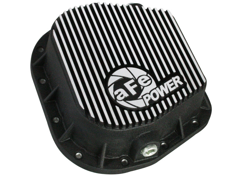 aFe Pro Series Rear Differential Cover Black w/ Machined Fins: Ford F-150 46-70152 Photo - Unmounted
