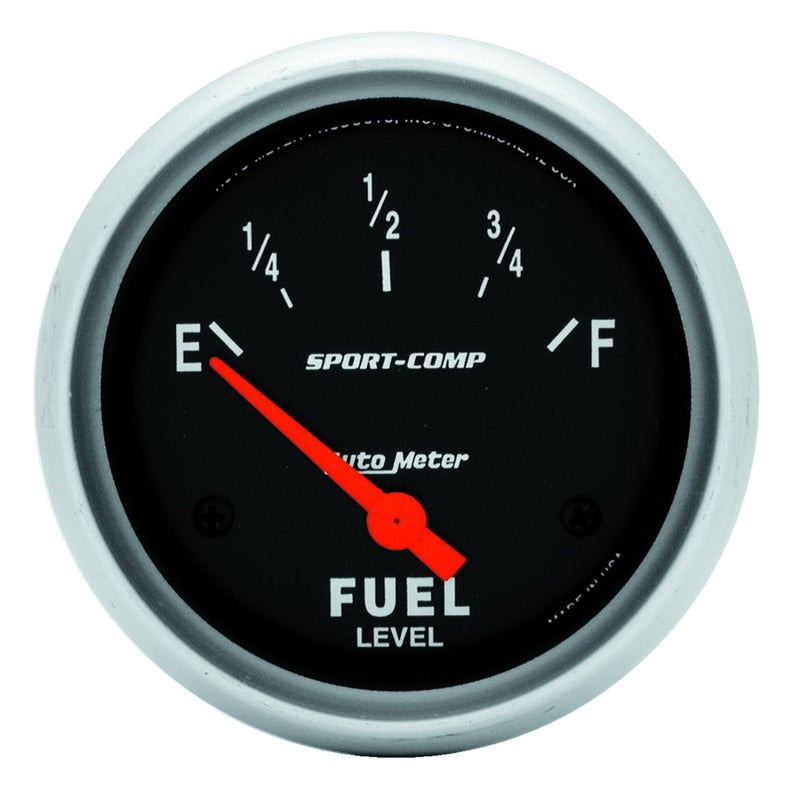 Autometer Gauge, Fuel Level, 2 5/8", 0 Ohms E To 90 Ohms F, Elec, Sport-Comp 3514 Photo - Primary