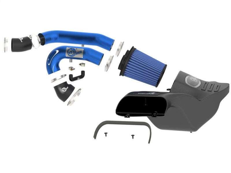 aFe Momentum XP Pro 5R Cold Air Intake System w/ 3 in Blue Intake Tubes 54-73120-L Photo - Unmounted