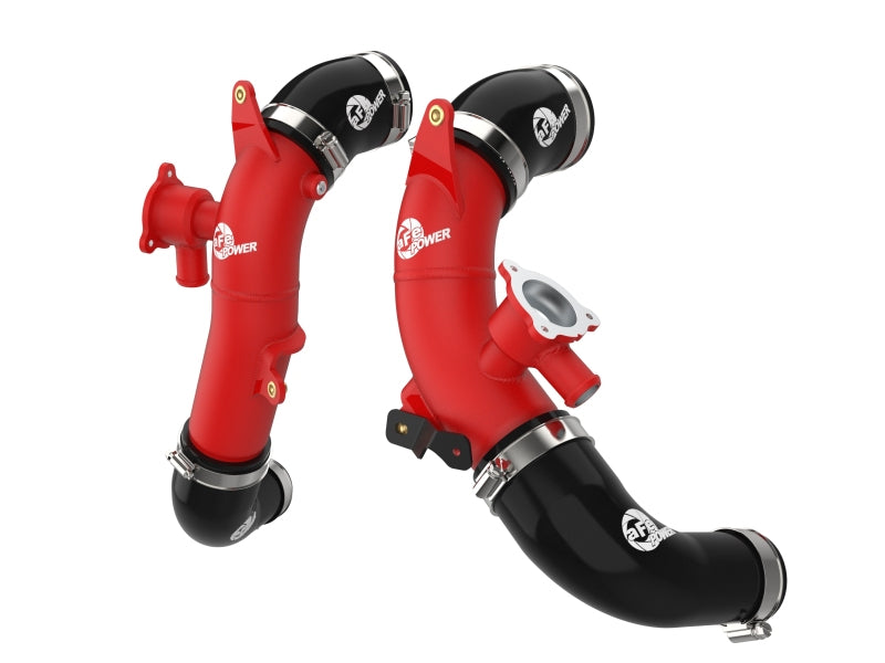 aFe 23-24 Toyota Sequoia V6-3.4L Hybrid BladeRunner 2.5in Aluminum Hot Charge Pipe - Red 46-20718-R 46-20718-R Photo - Primary