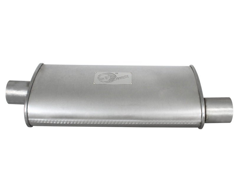 aFe  POWER Scorpion Aluminized Steel Chambered Center-Offset Muffler 49M00002 Photo - Unmounted