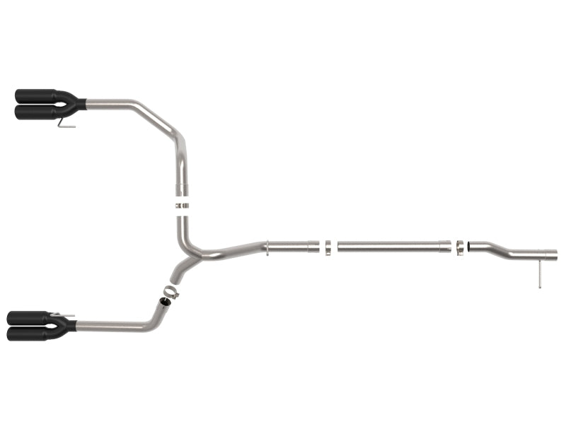 aFe 23-24 GM Trucks L6-3.0L (td) LZ0 Vulcan Series 3in 304 SS DPF-Back Exhaust System w/ Black Tip 49-34146-B 49-34146-B Photo - Unmounted