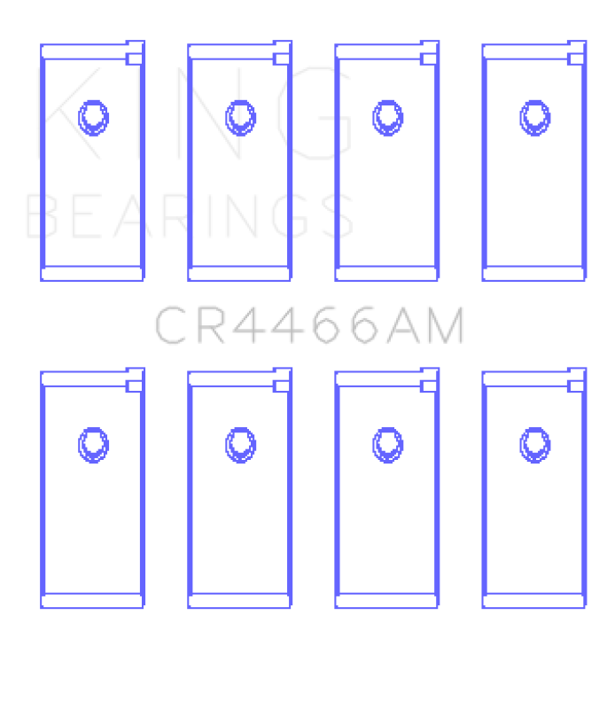 King Engine Bearings King Mitsubishi 4G52 Connecting Rod Bearing Set CR4466AM CR4466AM Photo - Primary