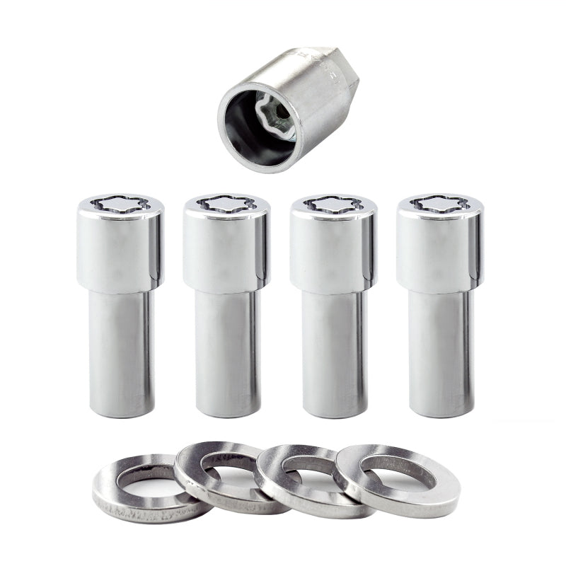 McGard Wheel Lock Nut Set - 4pk. (X-Long Shank) 1/2-20 / 13/16 Hex / 2.165in. Length - Chrome 23181 23181 Photo - Primary