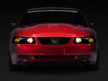 Raxiom 99-04 Ford Mustang Axial Series Projector Headlights- Blk Housing (Smoked Lens) 49126 49126 Photo - Close Up