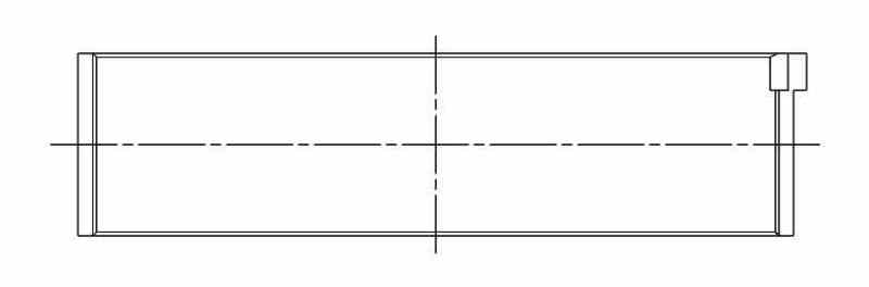 ACL Porsche 911/930 3299cc/3600cc/3746cc 6cyl 17.8mm Wide 0.025 Oversized High Perf Rod Bearing Set 6B2473H-.025 6B2473H-.025 Technical Drawing