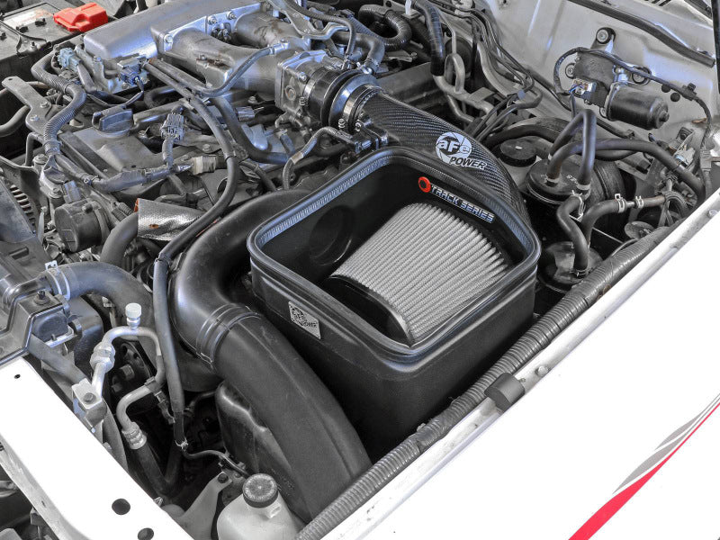 aFe 19-23 Nissan Patrol 4.8L L6 Track Series Carbon Fiber Intake System w/Pro DRY S Filter 57-10019D 57-10019D Photo - Mounted