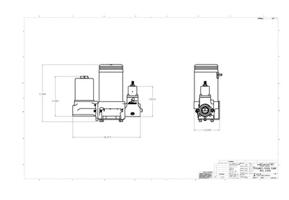 Aeromotive A3000 Drag Race Carbureted Fuel Pump Complete (Includes A3000 Pump 11215 Technical Drawing