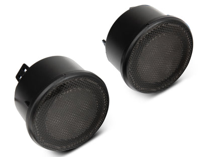 Raxiom 07-18 Jeep Wrangler JK Axial Series LED Turn Signals w/ Halo (Smoked) J127017 J127017 Photo - Close Up