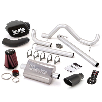 Banks Power 07-11 Jeep 3.8L Wrangler - 4dr Stinger Sys w/ AutoMind - SS Single Exhaust w/ Black Tip 51341-B 51341-B Photo - Primary
