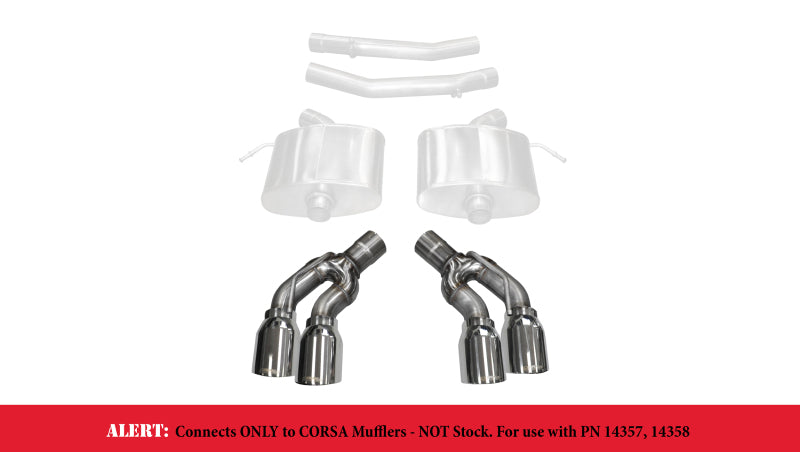 Corsa Performance Corsa 16-17 Cadillac CTS-V 2.75in Inlet/4.0in Outlet Polished Tip Kit 14359 Photo - Primary