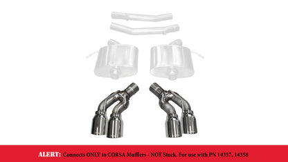 Corsa Performance Corsa 16-17 Cadillac CTS-V 2.75in Inlet/4.0in Outlet Polished Tip Kit 14359 Photo - Primary