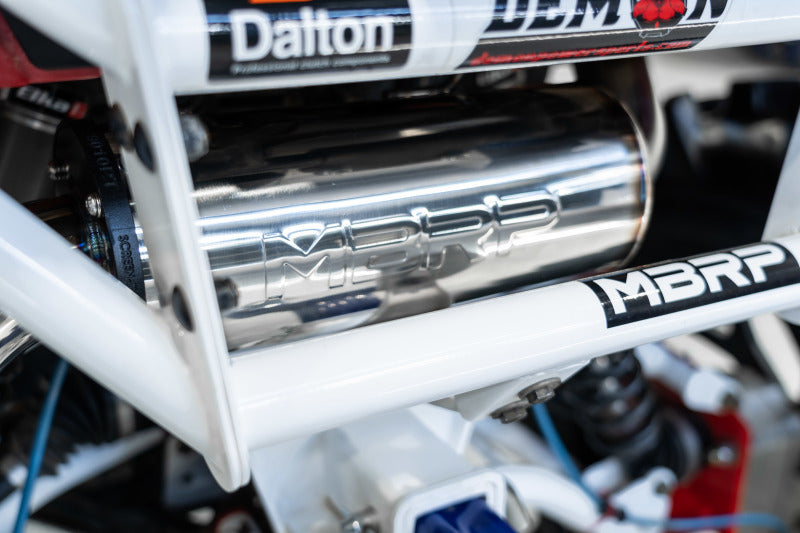 MBRP 2011+ Polaris Sportsman Touring 850 T304 Stainless Single Slip-On Performance Series AT-9526PT AT-9526PT Photo - Mounted