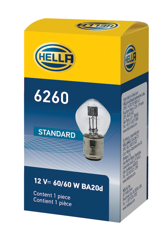 Hella Bulb 6260 12V 60/60W Ba20D B11 S2 6260 6260 Photo - in package