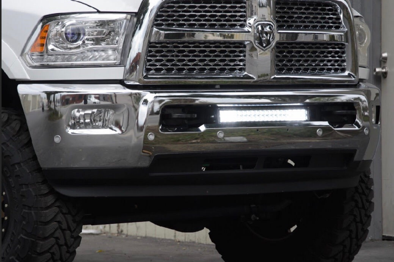Cali Raised LED Cali Raised 10-18 Dodge Ram 2500/3500 22 Bumper Hidden Led Light Bar Brackets Kit For - W/ 5D Opti CR2558 CR2558 Photo - Primary