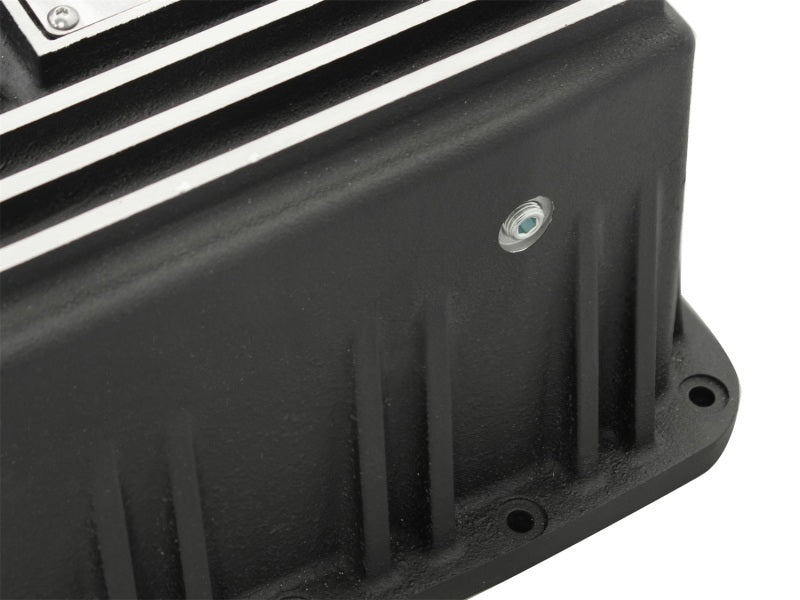 aFe Transmission Pan, Black w/ Machined Fins: Ford F-150 Trucks 09-16 (6R8 46-70172 Photo - Unmounted