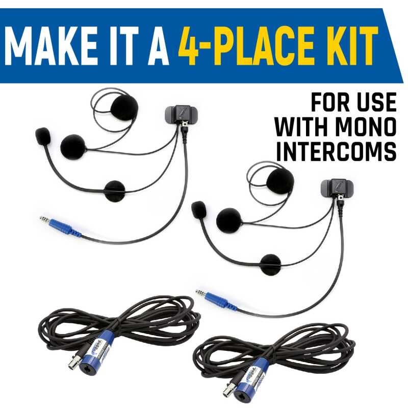 Rugged Radios Rear Seat Expansion Kit w/ Helmet Kits or Headsets/AlphaBass Headset - Behind the Head PLUS2-H48 PLUS2-H48 Photo - Primary
