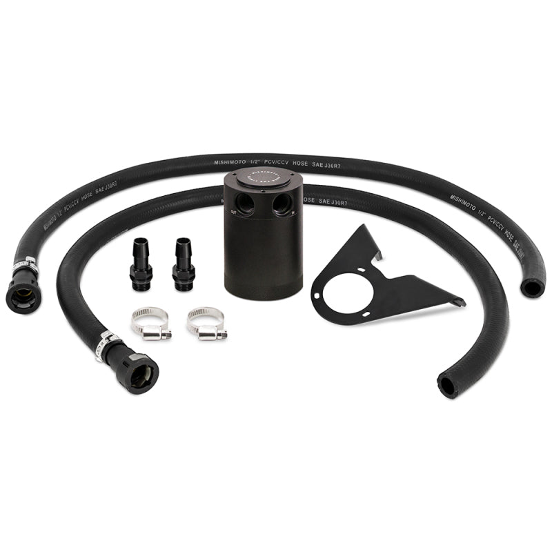 Mishimoto 2021+ Ford Bronco 2.3L Baffled Oil Catch Can - PCV Side - Black MMBCC-BR23-21P MMBCC-BR23-21P Photo - Primary