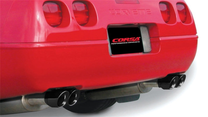 Corsa 90-95 Chevrolet Corvette C4 ZR1 5.7L V8 LT5 Black Sport Cat-Back Exhaust 14117BLK 14117BLK Photo - Mounted