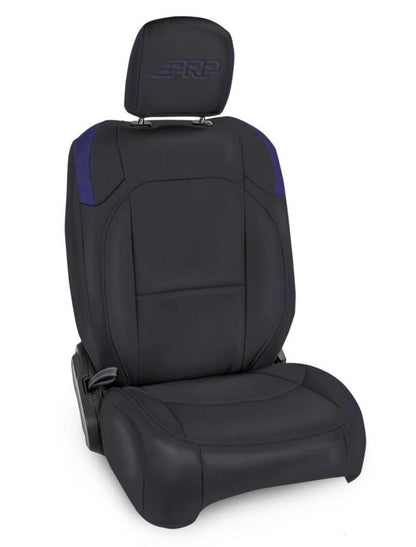 PRP Seats PRP Jeep Wrangler JL Front Seat Covers - 2 door- with Pocket Back (Pair) - Black/Purple B037-08 B037-08 Photo - Primary
