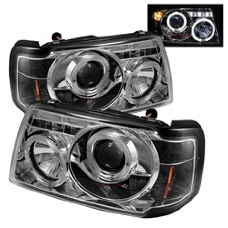 Spyder Ford Ranger 01-11 1PC Projector Headlights LED Halo LED Chrm PRO-YD-FR01-1PC-HL-C 5010506 5010506 Photo - Primary