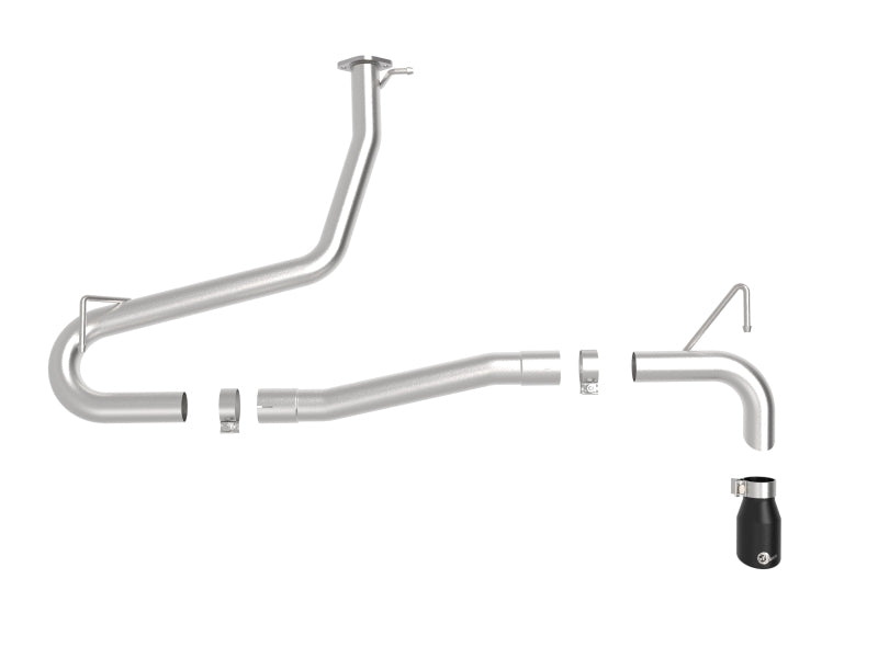 aFe Takeda 2.5in 304 SS Axle-Back Exhaust w/o Muffler w/BlackTips 18-22 Hyundai Kona L4-1.6L (t) AWD 49-37017NM-B 49-37017NM-B Photo - Unmounted