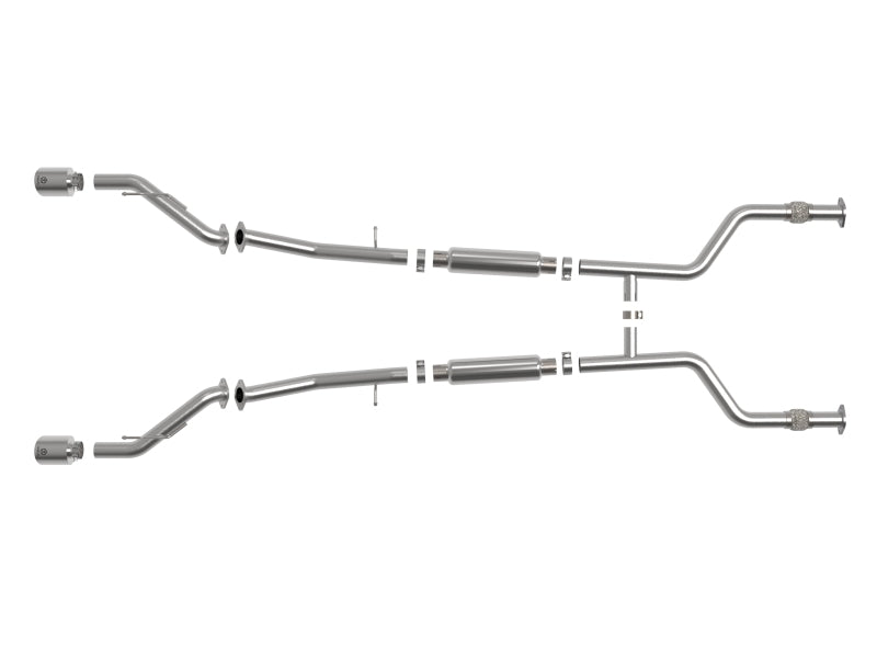 aFe POWER Takeda 2023 Nissan Z 2 1/2in 304 SS Cat-Back Exhaust System w/ Polished Tips 49-36138-P 49-36138-P Photo - Unmounted