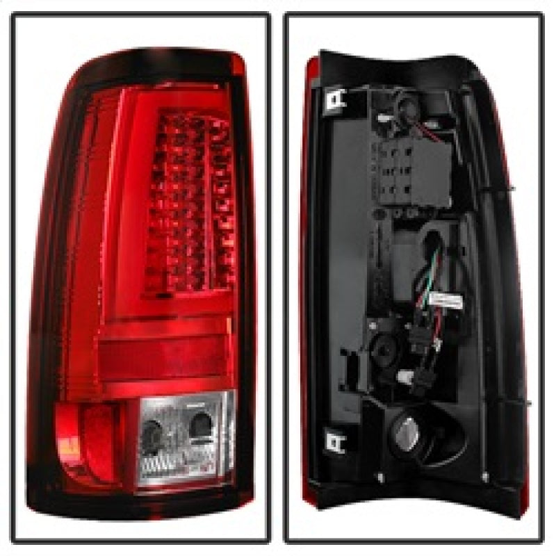 Spyder Chevy Silverado 1500/2500 99-02 Version 2 LED Tail Lights - Red Clear ALT-YD-CS99V2-LED-RC 5081872 5081872 Photo - Unmounted