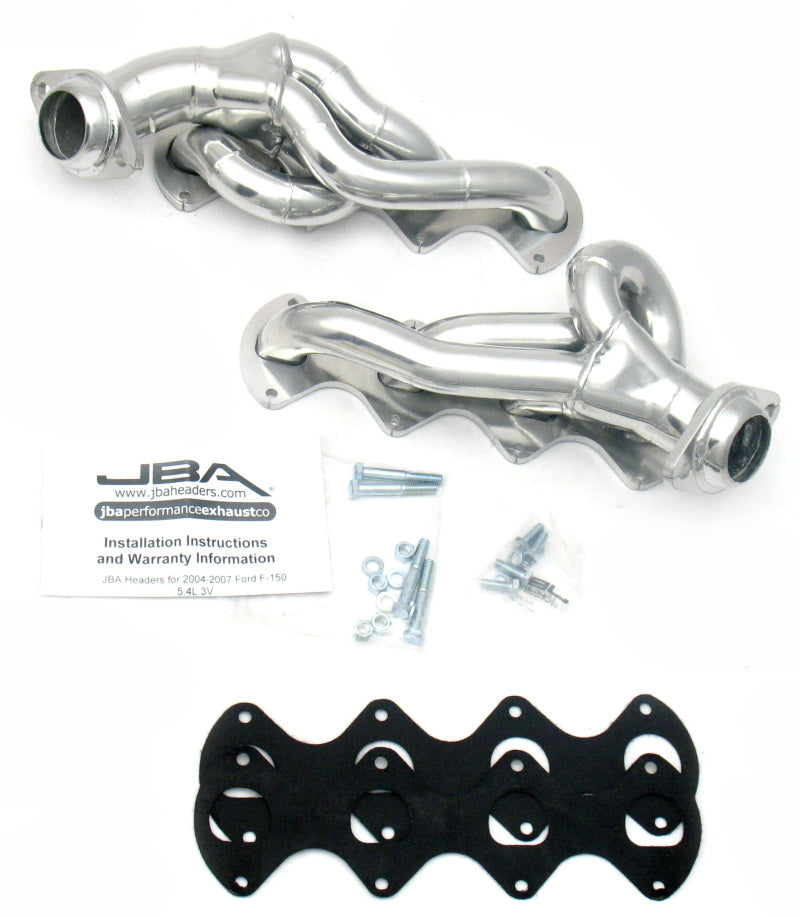 JBA 05-10 Ford F-Series 5.4L 3V 1-5/8in Primary Silver Ctd Cat4Ward Header 1676S-1JS 1676S-1JS Photo - Primary