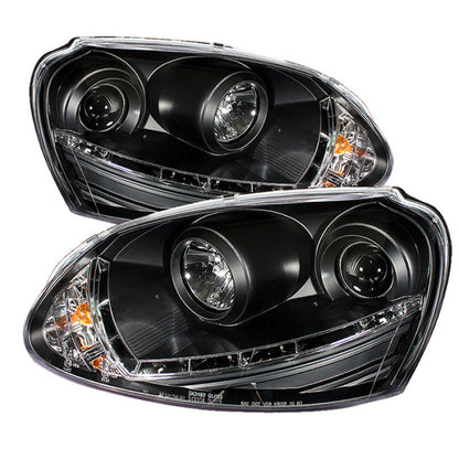Spyder Volkswagen GTI 06-09/Jetta 06-09 Halogen Model Only - DRL Black PRO-YD-VG06-DRL-BK 5017505 5017505 Photo - Primary