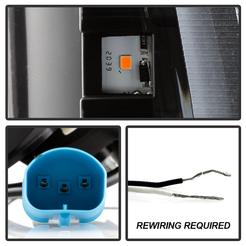 SPYDER Ford F-250 99-04/Excursion 00-04 1 Piece LED Headlights - Black PRO-YD-FF25099V2PL-BK 5088062 5088062 User 3