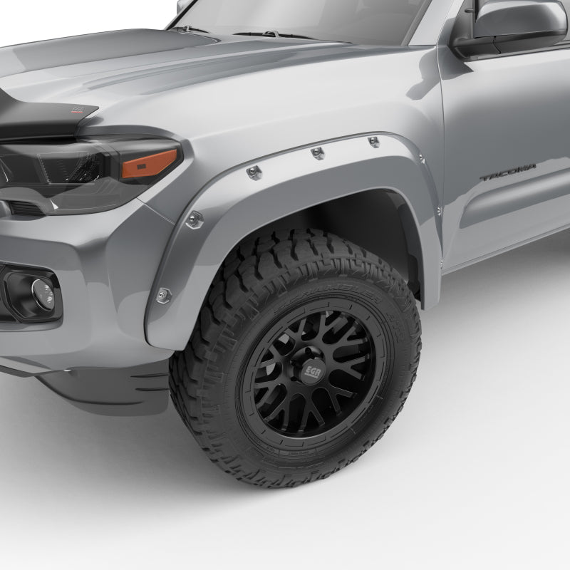 EGR 16+ Toyota Tacoma w/Mudflap Bolt-On Look Color Match Fender Flares - Set - Silver Sky 795084-1D6 795084-1D6 User 1