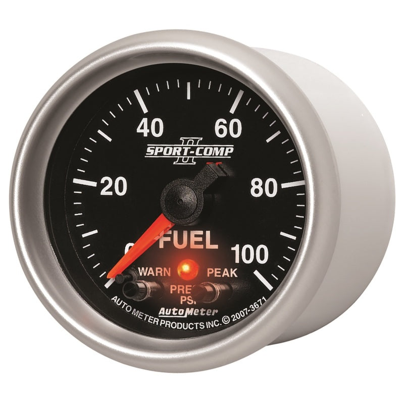 Autometer 2-1/16" Fuel Pressure, 0-100 Psi, Stepper Motor, Sport-Comp II 3671 User 2