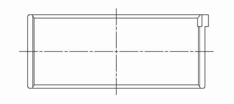 ACL Suzuki Hayabusa Motorcycle Standard High Performance w/ Extra Oil Clearance Rod Bearing 4B8431HX-STD 4B8431HX-STD Technical Drawing