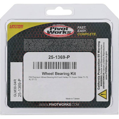 Pivot Works Harley Wheel Bearing Kit Premium Bearings 25-1369-P 25-1369-P Photo - Primary