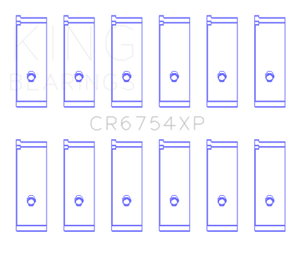 King Engine Bearings King Toyota/Lexus 2JZGE/2JZGTE 3.0L (Size 0.25mm) Performance Rod Bearing Set CR6754XP0.25 CR6754XP0.25 Photo - Primary