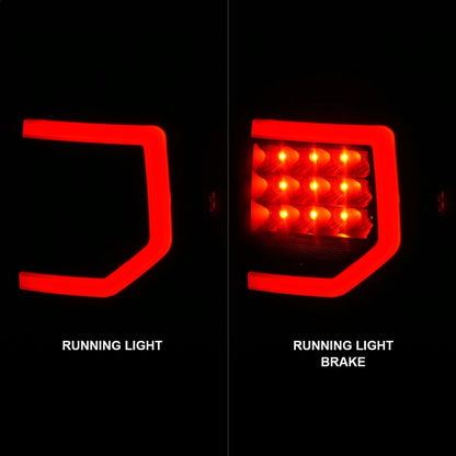 Anzo 07-11 Toyota Tundra Full LED Tailights Black Housing Smoke Lens G2 (w/C Light Bars) 311387 311387 Photo - Unmounted
