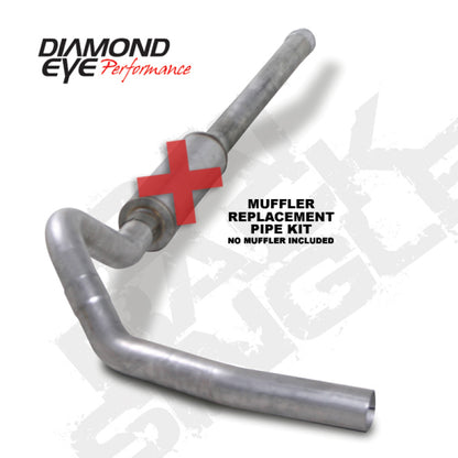 Diamond Eye Performance Diamond Eye KIT 4in CB SGL MFLR RPLCMENT PIPE AL CHEVY/GMC 6.6L 2500/3500 2006-2007.5 K4122A-RP K4122A-RP Photo - Primary