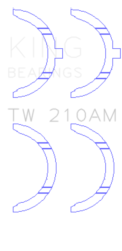 King Engine Bearings King Toyota 5R/2M/4M/5ME/5MGE/7MGE/7MGTE Thrust Washer Set TW210AM TW210AM Photo - Primary