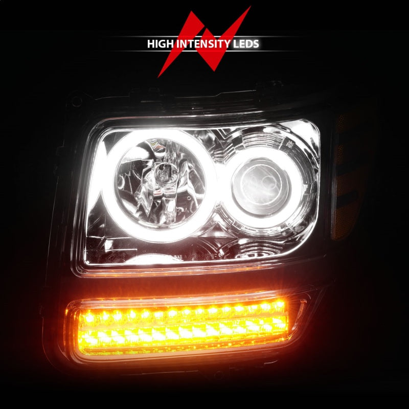 Anzo 2007-2012 Dodge Nitro Projector Headlights w/ Halo Chrome (CCFL) G2 111144 Photo - Unmounted