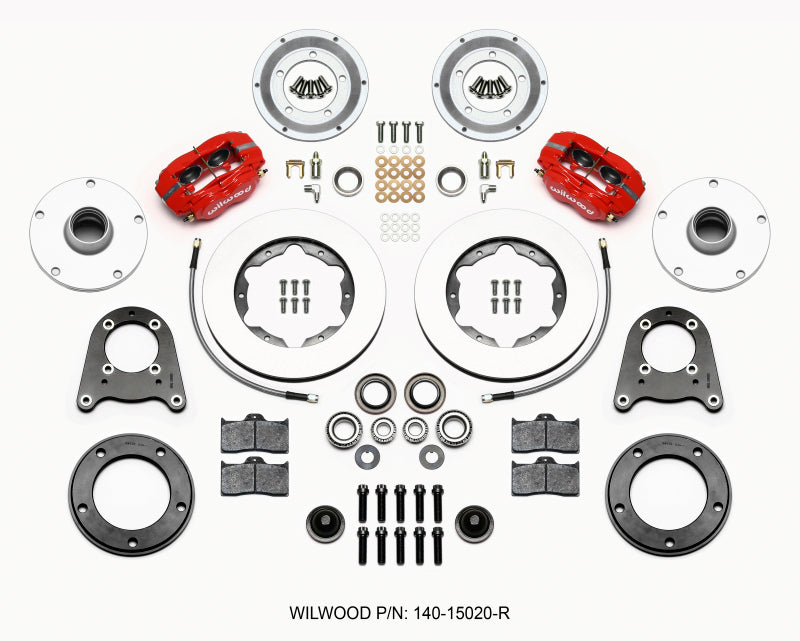 Wilwood Forged Dynalite-M Front Kit 10.75in Red 1950-1955 MG-TD/TF 140-15020-R 140-15020-R Photo - Primary