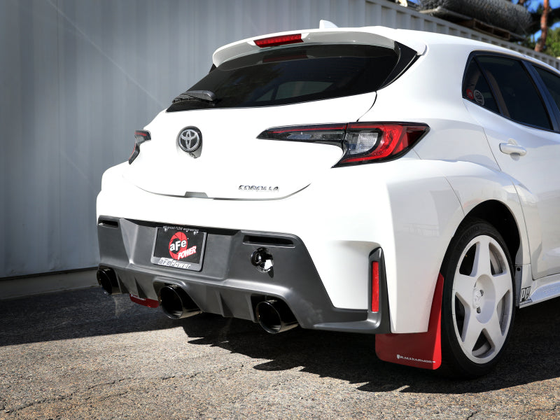 aFe 23-24 Toyota GR Corolla L3 1.6L (t) Gemini XV 3in to 2-1/2in Cat Back Exhaust w/ Black Tips 49-36070-B 49-36070-B Photo - Mounted
