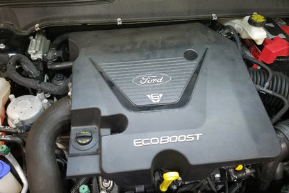 J&L 17-18 Ford Fusion Sport 2.7L Passenger Side Oil Separator 3.0 - Black Anodized 3034P-B 3034P-B Photo - Mounted